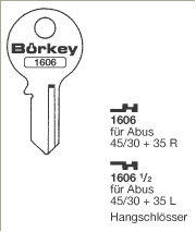 Toon details voor Borkey 1606 Cilindersleutel voor ABUS Afbeelding van Borkey 1606 Cilindersleutel voor ABUS