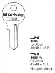 Toon details voor Borkey 1605 Cilindersleutel voor ABUS Afbeelding van Borkey 1605 Cilindersleutel voor ABUS