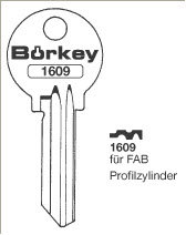 Toon details voor Borkey 1609 Cilindersleutel voor FAB Afbeelding van Borkey 1609 Cilindersleutel voor FAB