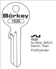 Toon details voor Borkey 1620 Cilindersleutel voor SATURN Afbeelding van Borkey 1620 Cilindersleutel voor SATURN