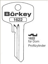 Toon details voor Borkey 1622 Cilindersleutel voor DOM PROF. Afbeelding van Borkey 1622 Cilindersleutel voor DOM PROF.