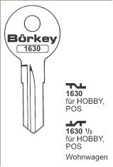 Toon details voor Borkey 1630½ Cilindersleutel voor WOHNWAGEN Afbeelding van Borkey 1630½ Cilindersleutel voor WOHNWAGEN