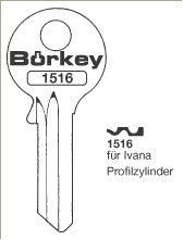 Toon details voor Borkey 1516 Cilindersleutel voor IVANA Afbeelding van Borkey 1516 Cilindersleutel voor IVANA