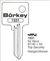 Toon details voor Borkey 1531 Cilindersleutel voor ABUS 87/40 Afbeelding van Borkey 1531 Cilindersleutel voor ABUS 87/40