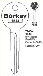 Toon details voor Borkey 1543 Cilindersleutel voor NISSAN, W Afbeelding van Borkey 1543 Cilindersleutel voor NISSAN, W
