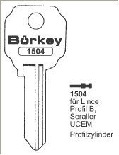 Toon details voor Borkey 1504 Cilindersleutel voor LINCE B Afbeelding van Borkey 1504 Cilindersleutel voor LINCE B