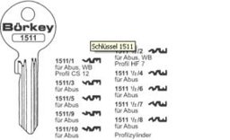 Toon details voor Borkey 1511½ 2 Cilindersleutel voor WB, PR. HF 7 Afbeelding van Borkey 1511½ 2 Cilindersleutel voor WB, PR. HF 7