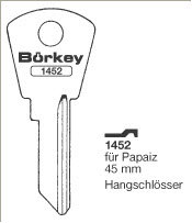 Toon details voor Borkey 1452 Cilindersleutel voor PAPAIZ Afbeelding van Borkey 1452 Cilindersleutel voor PAPAIZ