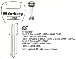 Toon details voor Borkey 1462 Cilindersleutel voor NEIMAN E Afbeelding van Borkey 1462 Cilindersleutel voor NEIMAN E
