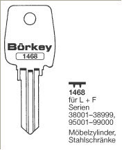 Toon details voor Borkey 1468 Cilindersleutel voor L+F,EURO-LOCKS Afbeelding van Borkey 1468 Cilindersleutel voor L+F,EURO-LOCKS