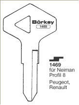 Toon details voor Borkey 1469 Cilindersleutel voor NEIMAN PROF.8 Afbeelding van Borkey 1469 Cilindersleutel voor NEIMAN PROF.8