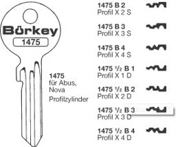 Toon details voor Borkey 1475½ B02 Cilindersleutel voor ABUS 2XD Afbeelding van Borkey 1475½ B02 Cilindersleutel voor ABUS 2XD