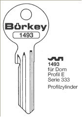 Toon details voor Borkey 1493 Cilindersleutel voor DOM, PROF. E Afbeelding van Borkey 1493 Cilindersleutel voor DOM, PROF. E
