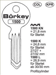 Toon details voor Borkey 1500L Cilindersleutel voor BÖRKEY Afbeelding van Borkey 1500L Cilindersleutel voor BÖRKEY