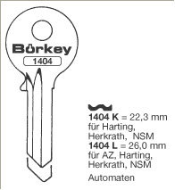 Toon details voor Borkey 1404K Cilindersleutel voor NSM AUTOMATEN Afbeelding van Borkey 1404K Cilindersleutel voor NSM AUTOMATEN
