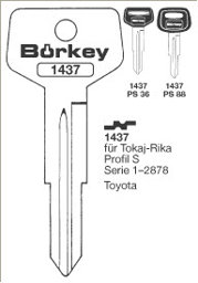 Toon details voor Borkey 1437 Cilindersleutel voor TOYOTA,PR. S Afbeelding van Borkey 1437 Cilindersleutel voor TOYOTA,PR. S