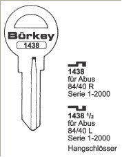 Toon details voor Borkey 1438 Cilindersleutel voor ABUS Afbeelding van Borkey 1438 Cilindersleutel voor ABUS