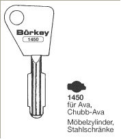 Toon details voor Borkey 1450 Cilindersleutel voor CHUBB AVA Afbeelding van Borkey 1450 Cilindersleutel voor CHUBB AVA