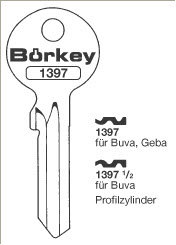 Toon details voor Borkey 1397 Cilindersleutel voor BUVA Afbeelding van Borkey 1397 Cilindersleutel voor BUVA