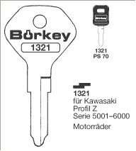 Toon details voor Borkey 1321 Cilindersleutel voor KAWASAKI Afbeelding van Borkey 1321 Cilindersleutel voor KAWASAKI