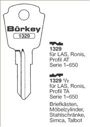 Toon details voor Borkey 1329 Cilindersleutel voor LAS AT Afbeelding van Borkey 1329 Cilindersleutel voor LAS AT