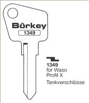 Toon details voor Borkey 1349 Cilindersleutel voor WASO,PROFIL X Afbeelding van Borkey 1349 Cilindersleutel voor WASO,PROFIL X