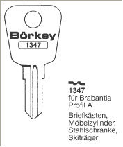 Toon details voor Borkey 1347 Cilindersleutel voor BRABANTIA, A Afbeelding van Borkey 1347 Cilindersleutel voor BRABANTIA, A