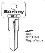 Toon details voor Borkey 1354 Cilindersleutel voor  NEIMANN/ VESPA Afbeelding van Borkey 1354 Cilindersleutel voor  NEIMANN/ VESPA