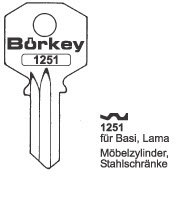 Toon details voor Borkey 1251 Cilindersleutel voor LAMA Afbeelding van Borkey 1251 Cilindersleutel voor LAMA