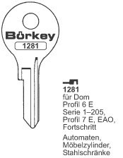 Toon details voor Borkey 1281 Cilindersleutel voor FORTSCHRITT GE Afbeelding van Borkey 1281 Cilindersleutel voor FORTSCHRITT GE