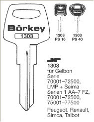 Toon details voor Borkey 1303 Cilindersleutel voor SEIMA Afbeelding van Borkey 1303 Cilindersleutel voor SEIMA