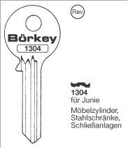 Toon details voor Borkey 1304 Cilindersleutel voor JUNIE Afbeelding van Borkey 1304 Cilindersleutel voor JUNIE