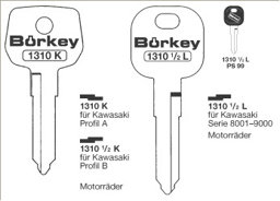 Toon details voor Borkey 1310½K Cilindersleutel voor KAWASAKI Afbeelding van Borkey 1310½K Cilindersleutel voor KAWASAKI