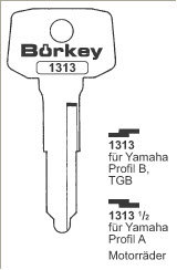 Toon details voor Borkey 1313 Cilindersleutel voor YAMAHA/PR. A Afbeelding van Borkey 1313 Cilindersleutel voor YAMAHA/PR. A