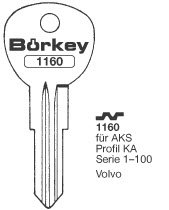 Toon details voor Borkey 1160 Cilindersleutel voor ASSA KA Afbeelding van Borkey 1160 Cilindersleutel voor ASSA KA