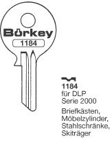 Toon details voor Borkey 1184 Cilindersleutel voor DLP BRIEFK. Afbeelding van Borkey 1184 Cilindersleutel voor DLP BRIEFK.