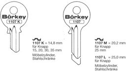 Toon details voor Borkey 1107K Cilindersleutel voor KNAPP 14,8MM Afbeelding van Borkey 1107K Cilindersleutel voor KNAPP 14,8MM