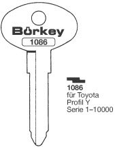 Toon details voor Borkey 1086 Cilindersleutel voor TOYOTA Afbeelding van Borkey 1086 Cilindersleutel voor TOYOTA