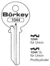 Toon details voor Borkey 1044 Cilindersleutel voor UNION Afbeelding van Borkey 1044 Cilindersleutel voor UNION