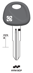 Toon details voor Silca Autosleutel plastic kop staal HYN15CP Afbeelding van Silca Autosleutel plastic kop staal HYN15CP