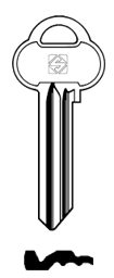 Toon details voor Silca Cilindersleutel brass ASS105R Afbeelding van Silca Cilindersleutel brass ASS105R