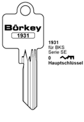 Afbeelding van Borkey 1931 / 0 Cilindersleutel voor BKS