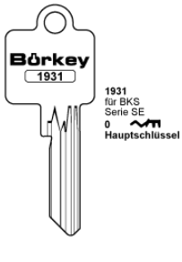 Afbeelding van Borkey 1931 / 0 Cilindersleutel voor BKS