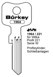 Afbeelding van Borkey 1964/ 221 Cilindersleutel voor WILKA