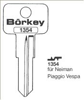 Afbeelding van Borkey 1354 Cilindersleutel voor  NEIMANN/ VESPA