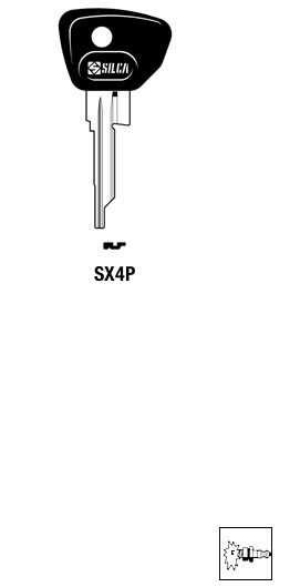Afbeelding van Silca Autosleutel plastic kop staal SX4P