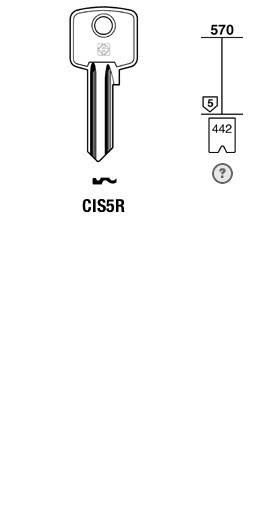 Afbeelding van Silca Cilindersleutel brass CIS5R