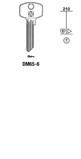 Afbeelding van Silca Cilindersleutel brass DM65-6