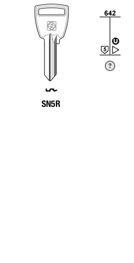 Afbeelding van Silca Cilindersleutel brass SN5R