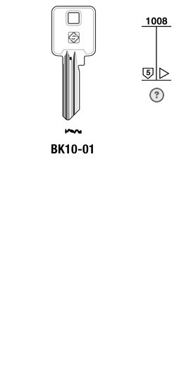 Afbeelding van Silca Cilindersleutel nikkel BK10-01